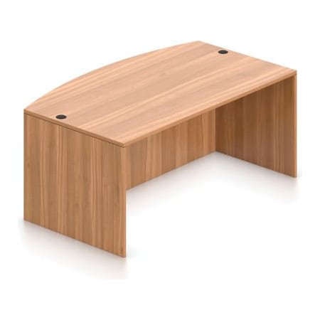 Gec Offices To Go Wood Desk with Bow Front - 71"- Walnut SL7141BDS-AWL